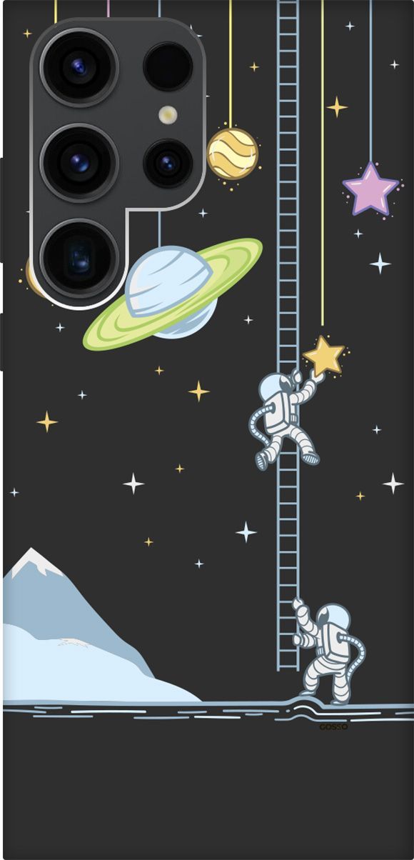 

Чехол на Samsung Galaxy S23 Ultra "Ladder into Space" черный, Черный;белый, 158348