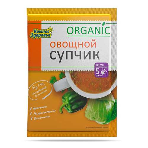 

Суп-пюре "овощной" Компас Здоровья 30 Г (8шт.)