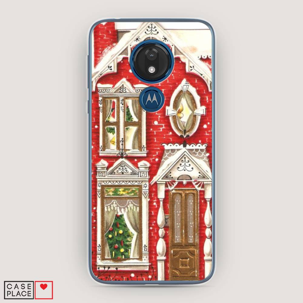 

Чехол для Motorola Moto G7 "Пряничный домик", Белый;красный;зеленый, 241150-5
