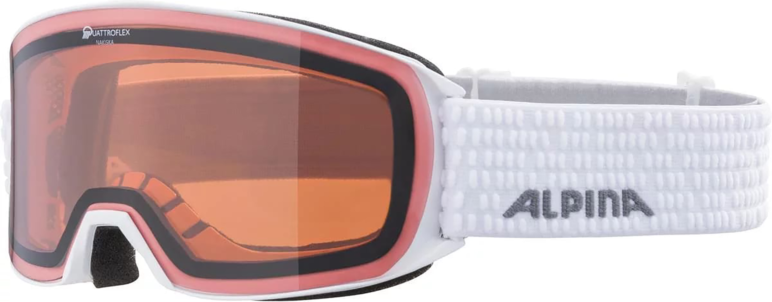 Горнолыжные очки Alpina Nakiska Q white matt/Q S2 23/24, Оранжевый