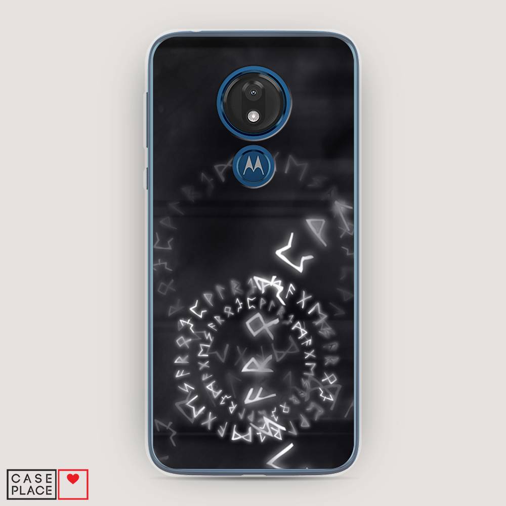 

Чехол для Motorola Moto G7 "Руны", Серый;черный, 241150-3