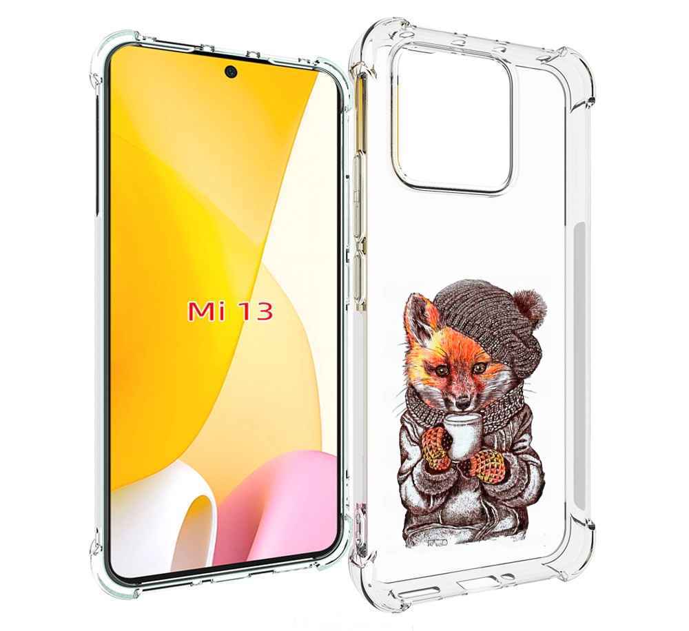 

Чехол MyPads лиса в шапке для Xiaomi 13, Tocco
