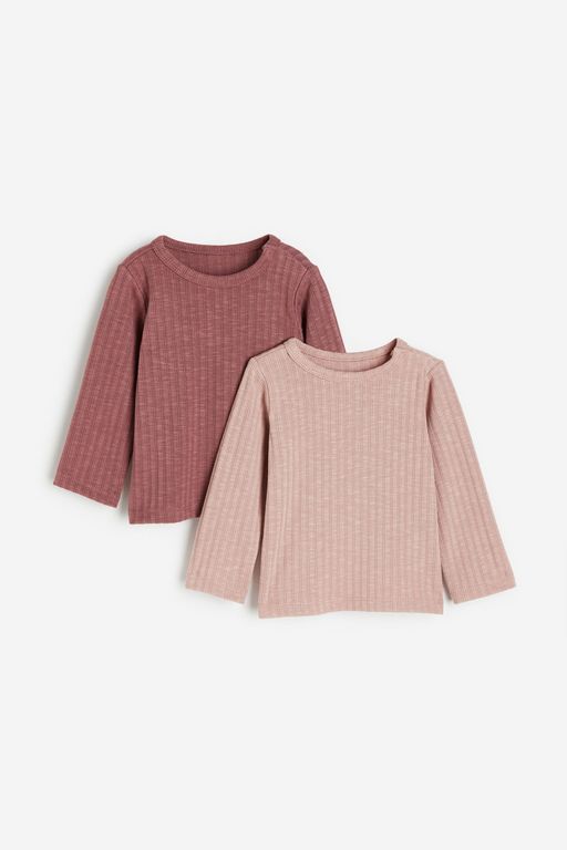 

Лонгслив детский H&M 1206924, Темный матовый розовый, матовый розовый, 68, 1206924