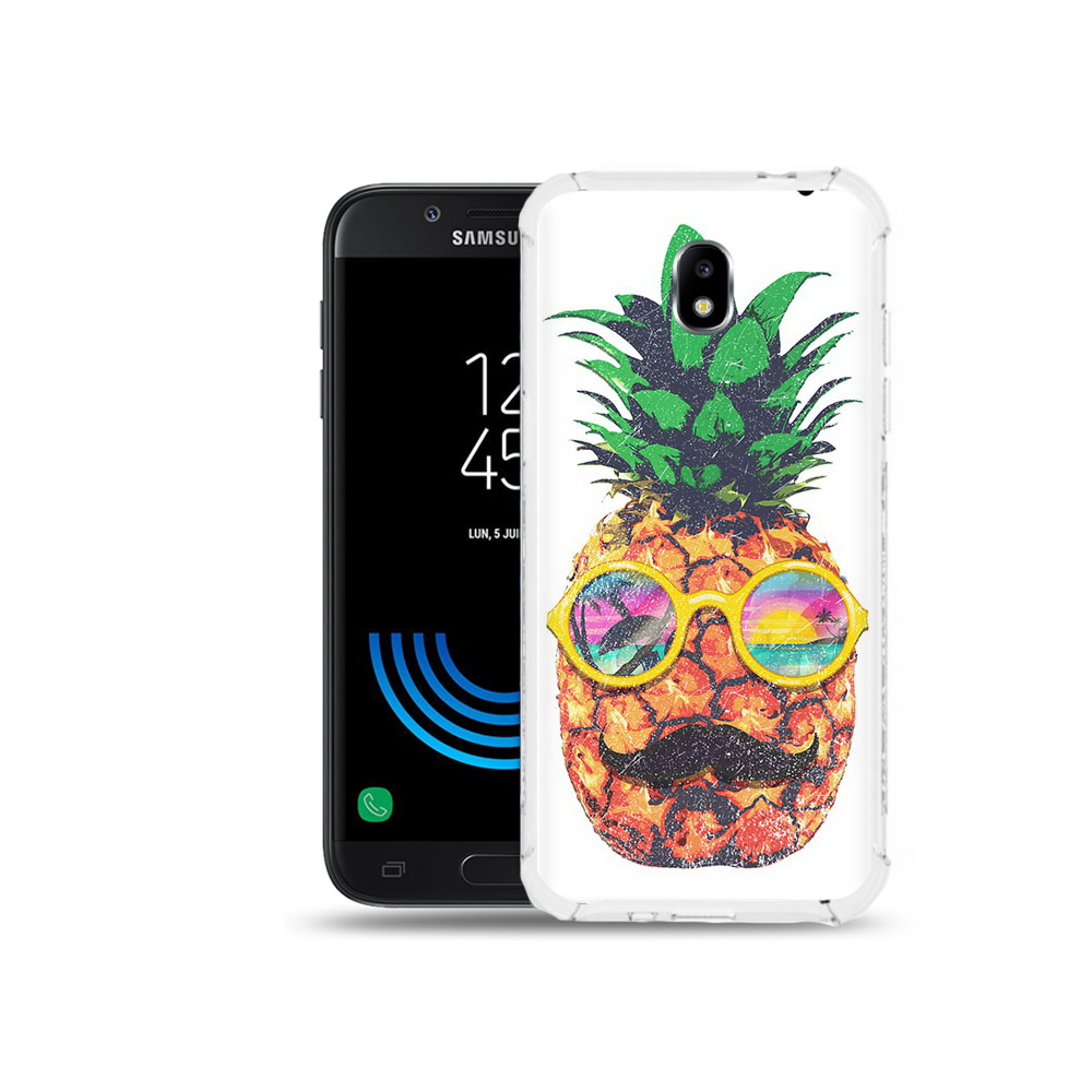 

Чехол MyPads Tocco для Samsung Galaxy J5 (2017) прикольный ананас с лицом, Прозрачный, Tocco