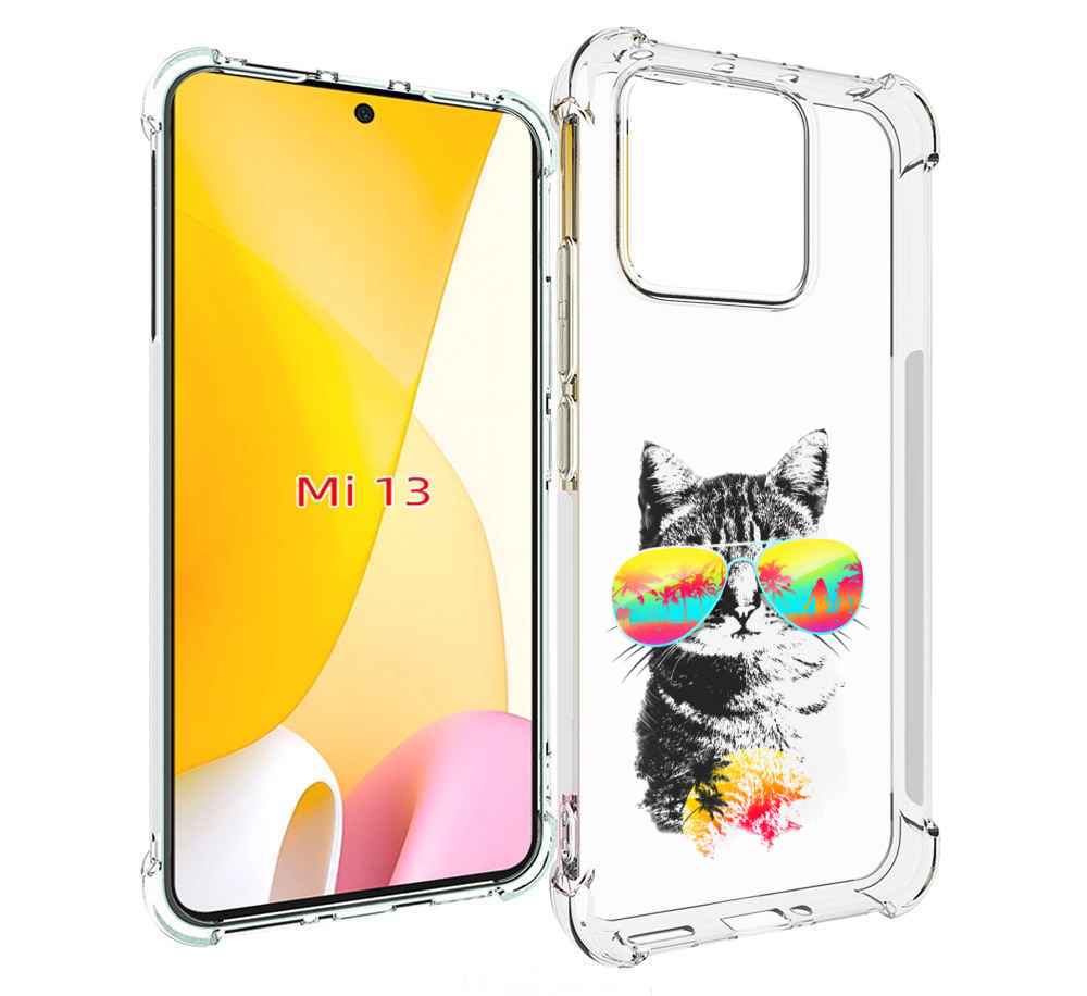 

Чехол MyPads крутой кот для Xiaomi 13, Прозрачный, Tocco