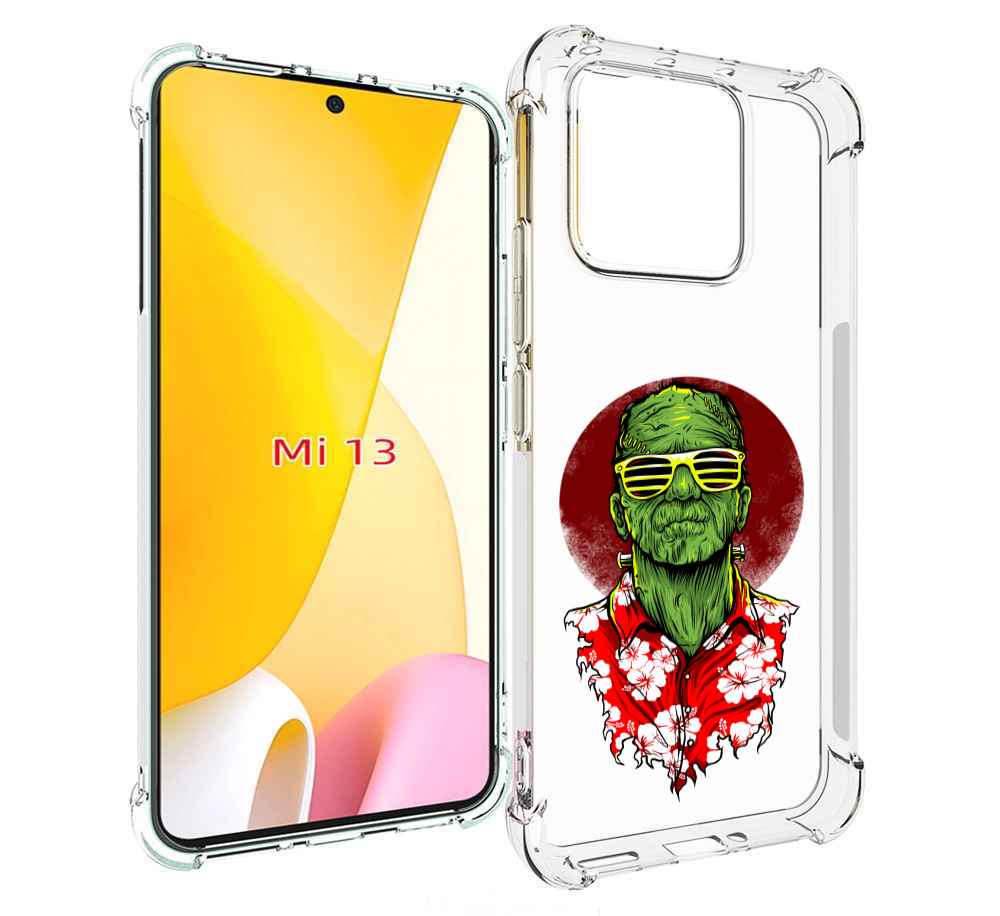

Чехол MyPads крутой зеленый мужчина в очках для Xiaomi 13, Прозрачный, Tocco