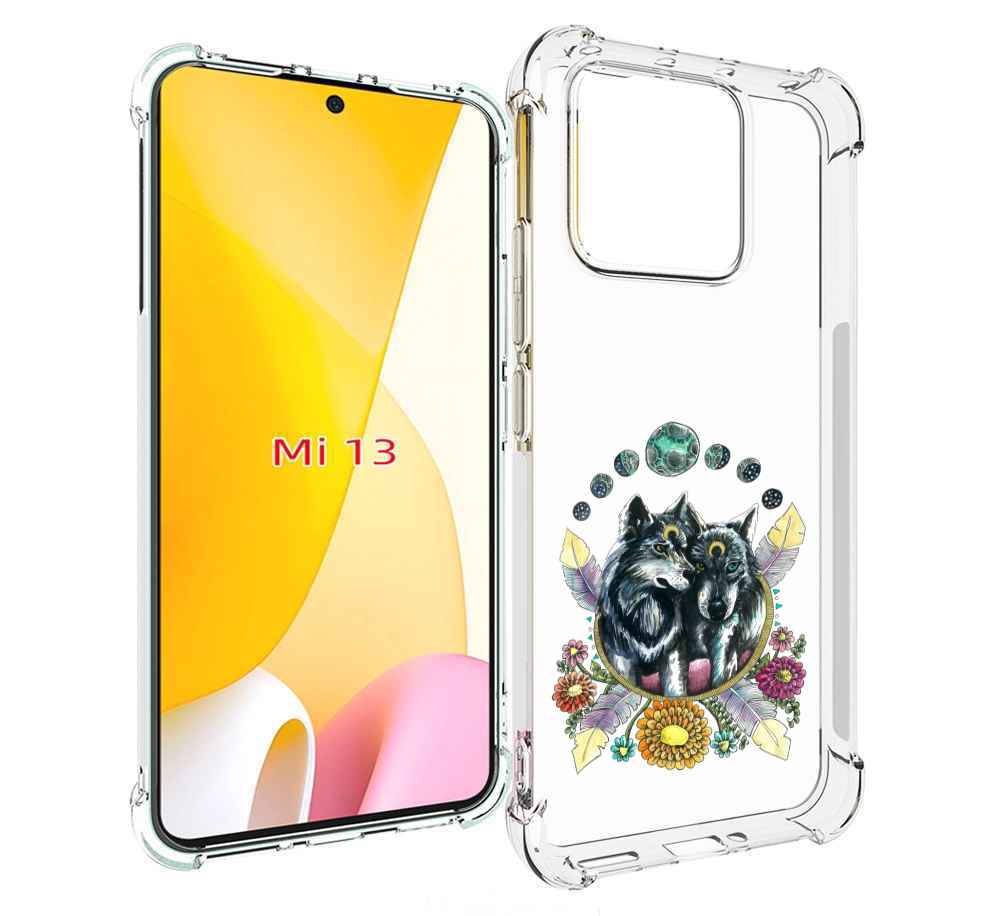 

Чехол MyPads красивые волки абстракция для Xiaomi 13, Прозрачный, Tocco