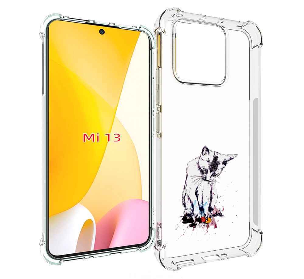 

Чехол MyPads кот и микки для Xiaomi 13, Прозрачный, Tocco