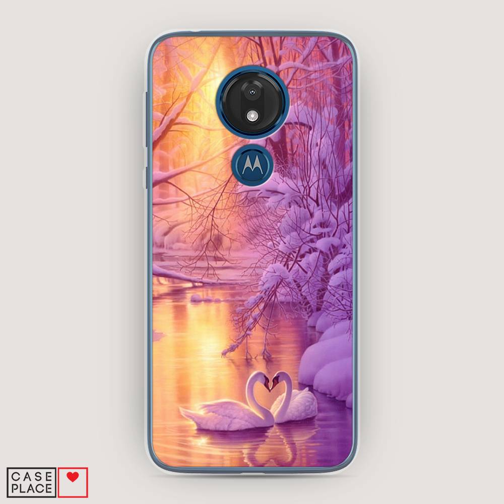 

Чехол для Motorola Moto G7 "Зима 1", Фиолетовый;желтый, 241150-2