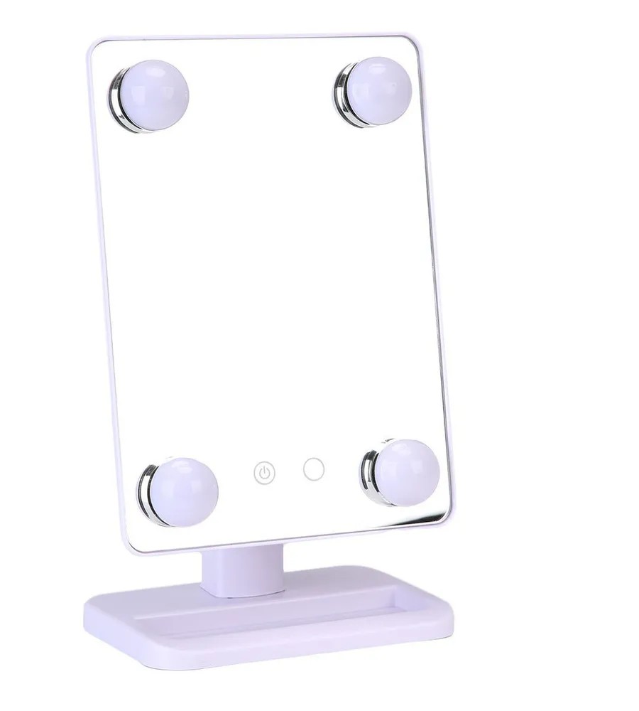 Зеркало с подсветкой на подставке 360° Ripoma 04122867 белое