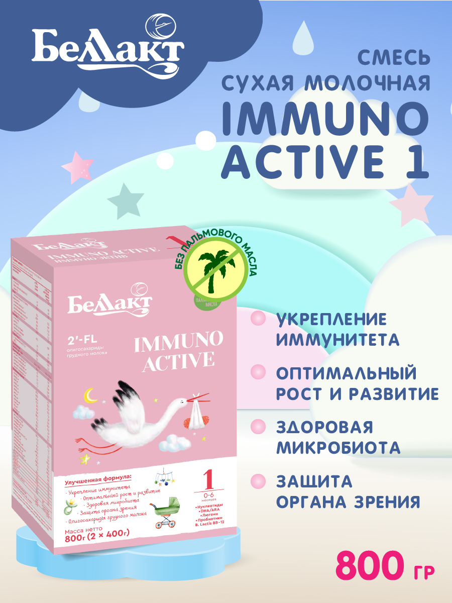 Смесь Беллакт Bellakt Immuno Activе 1 0-6 мес., 800г