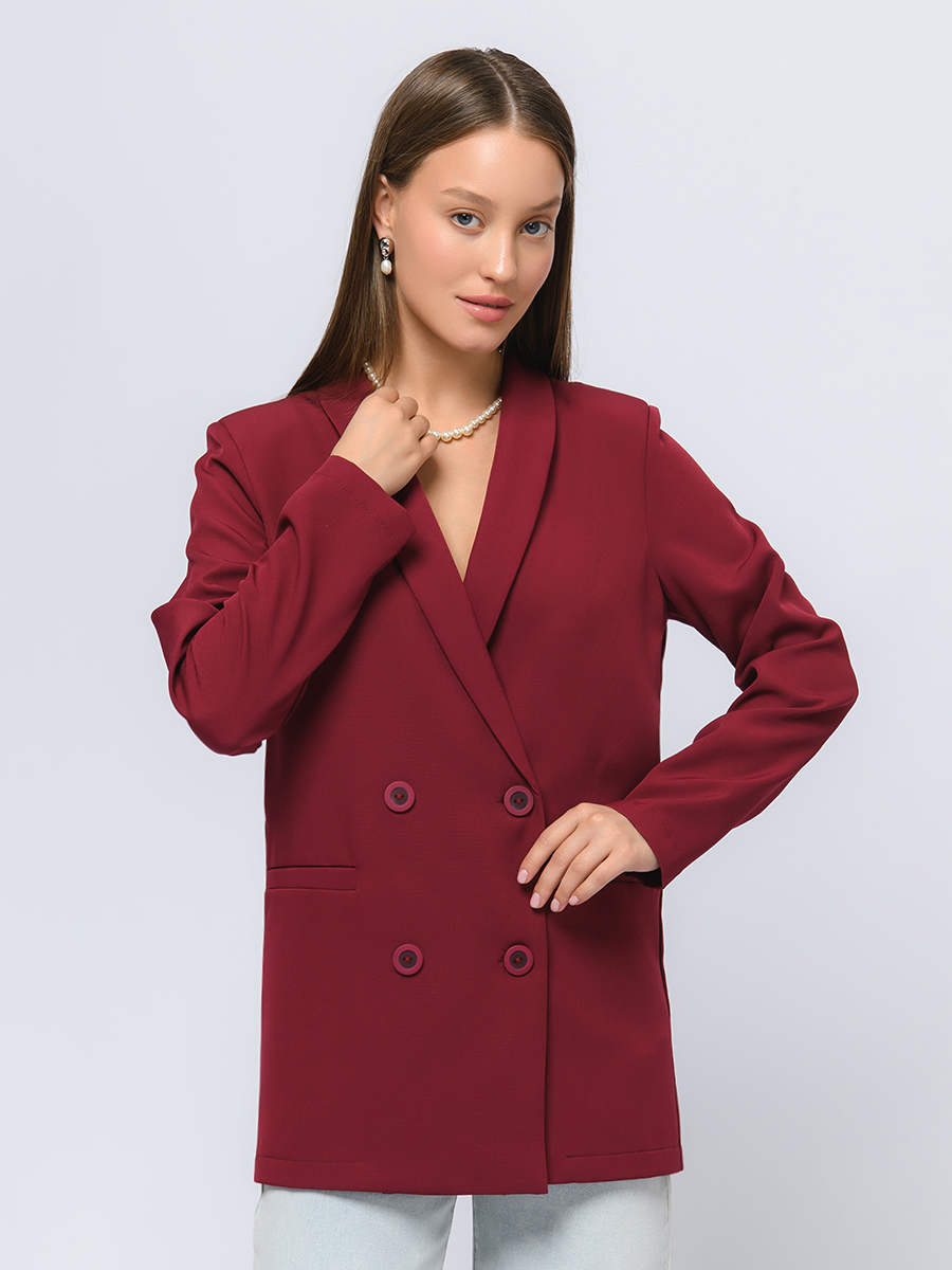

Пиджак женский 1001dress 0202742 бордовый 54 RU, 0202742