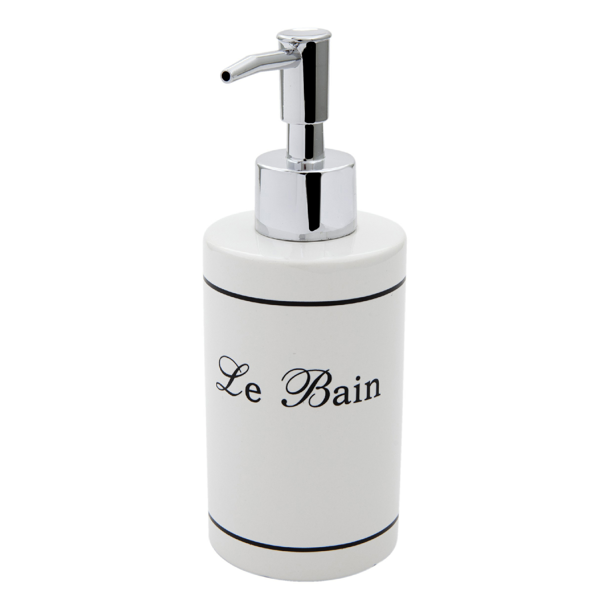 фото Дозатор для жидкого мыла le bain доломит 6,7x17,5 см белый сима-ленд
