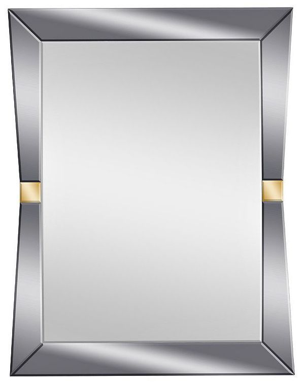 Зеркало прямоугольное с золотыми вставками Размер: 79*102*2 см