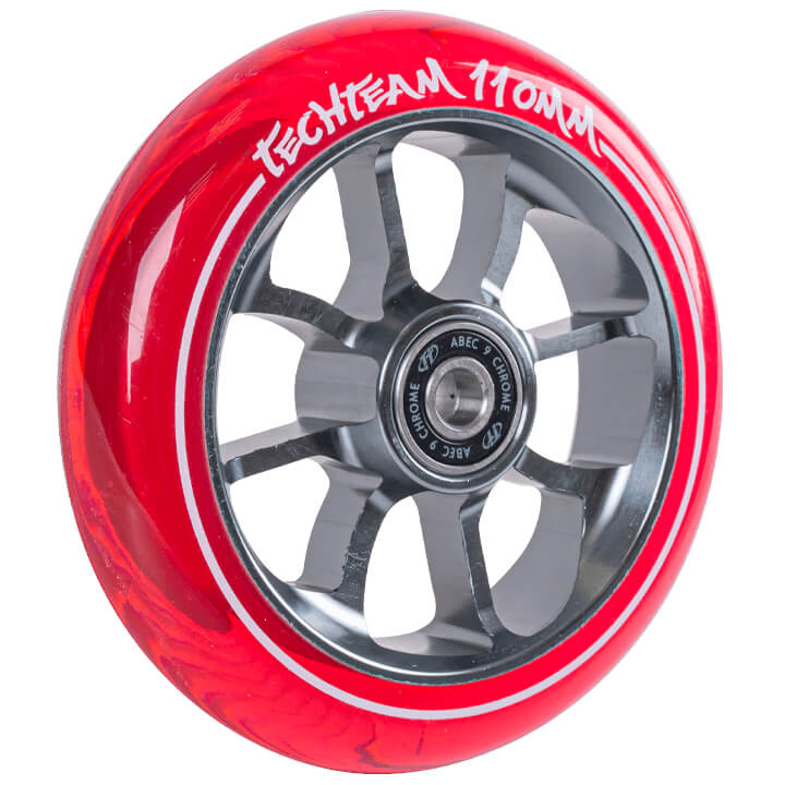 Колесо для самоката X-Treme 110*24мм PO transp red