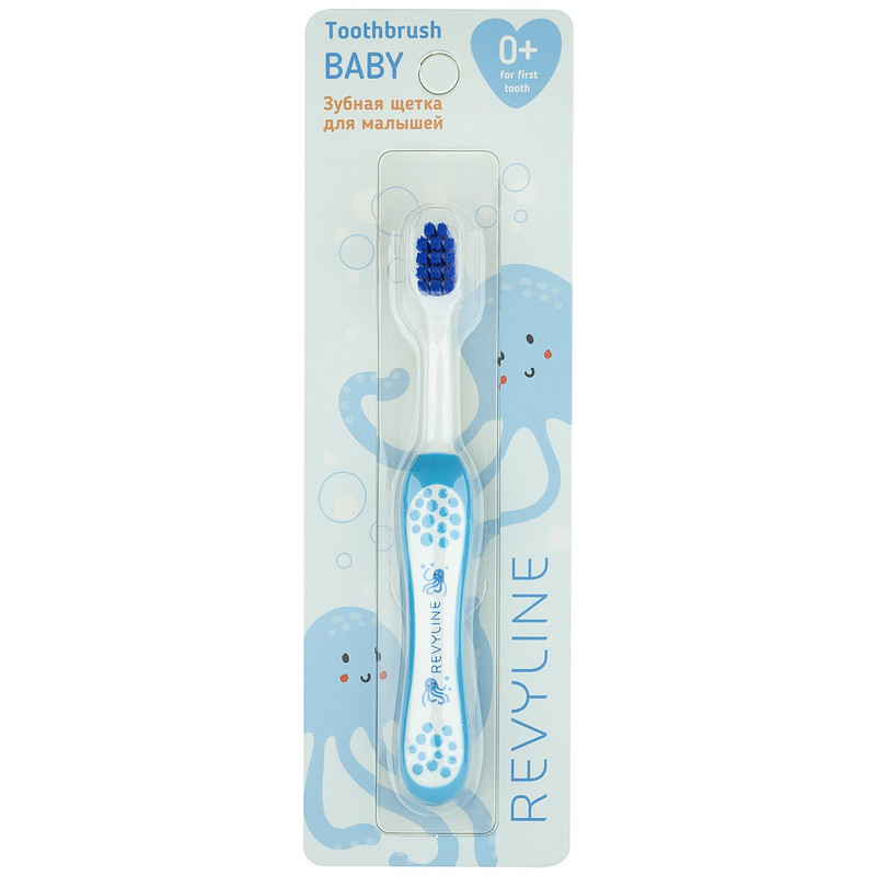 Детская зубная щетка Revyline Baby S3900, Soft, голубая насадка revyline rl 035 голубая 2 шт