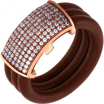 

Кольцо из серебра р.  JV SR0588_KO_KH_001_PINK, фианит, SR0588_KO_KH_001_PINK
