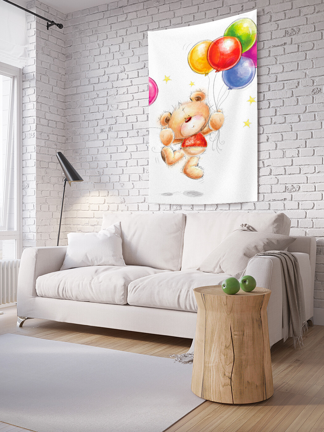 

Вертикальное фотопанно JoyArty Летящий медведь, из ткани, 100х150 см