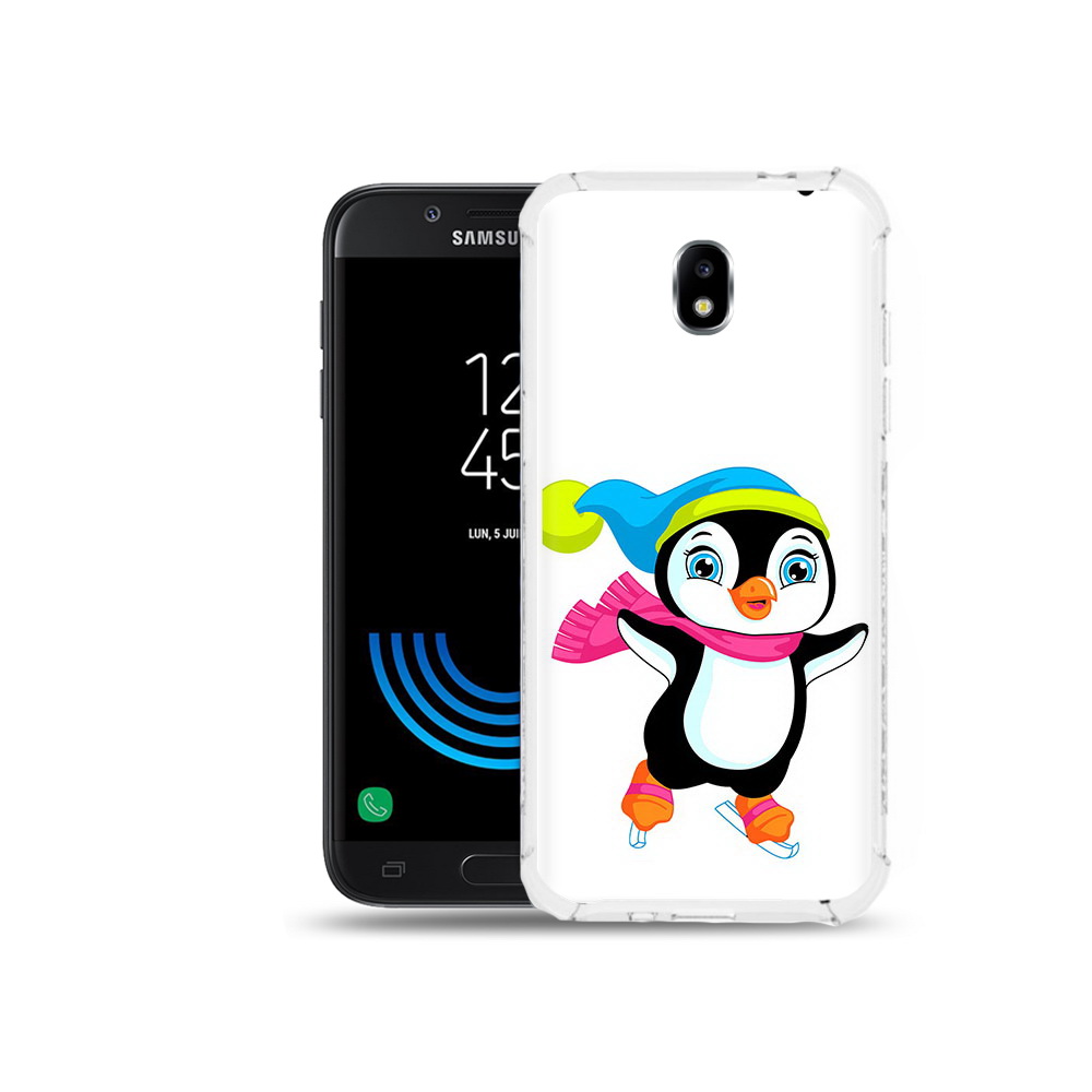 

Чехол MyPads Tocco для Samsung Galaxy J5 (2017) пингвин на коньках, Прозрачный, Tocco