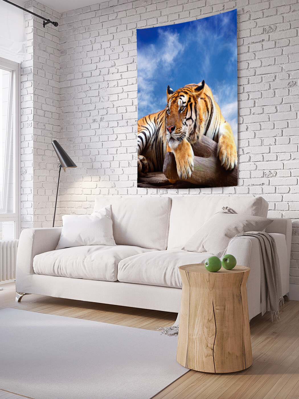 

Вертикальное фотопанно JoyArty Задумчивый тигр, из ткани, 100х150 см