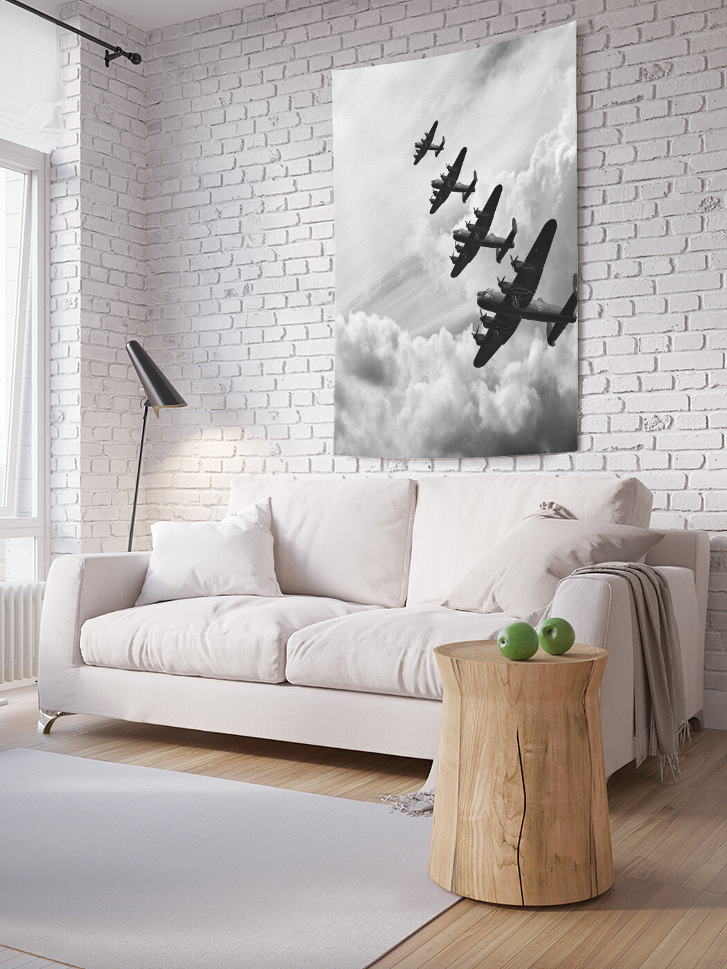 

Вертикальное фотопанно JoyArty Военный перелет, из ткани, 150х200 см