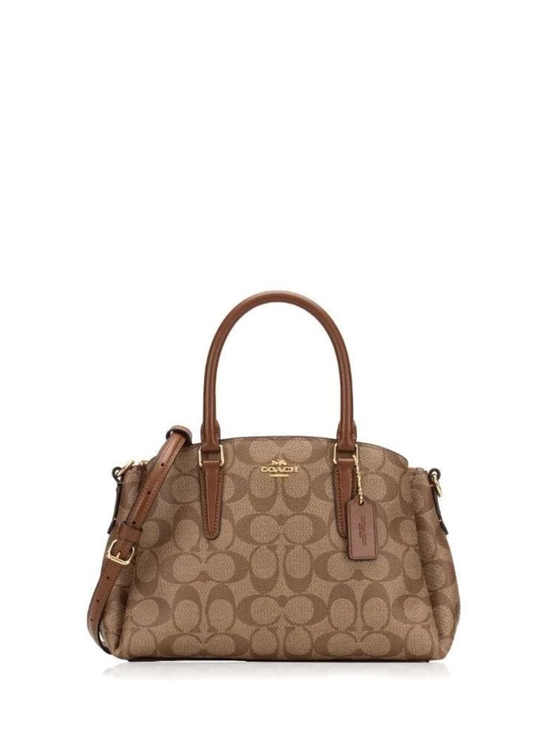 

Сумка женская Coach Mini Sage Carryall_CH0226 коричневая, Коричневый, Mini Sage Carryall_CH0226