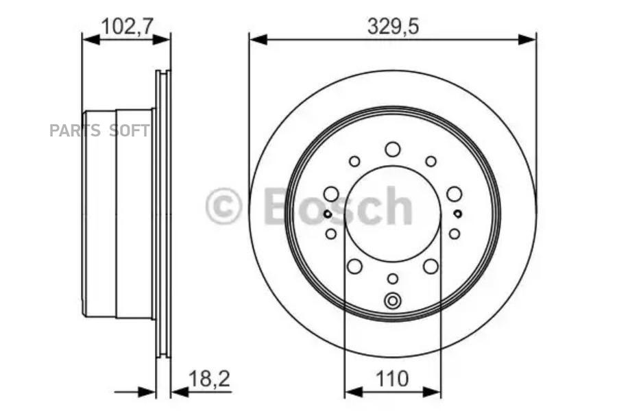 

Тормозной диск Bosch комплект 1 шт. 0986479R15