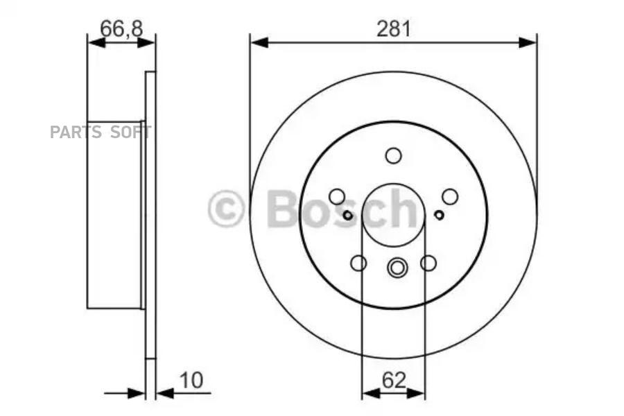 

Тормозной диск Bosch комплект 1 шт. 0986479R06