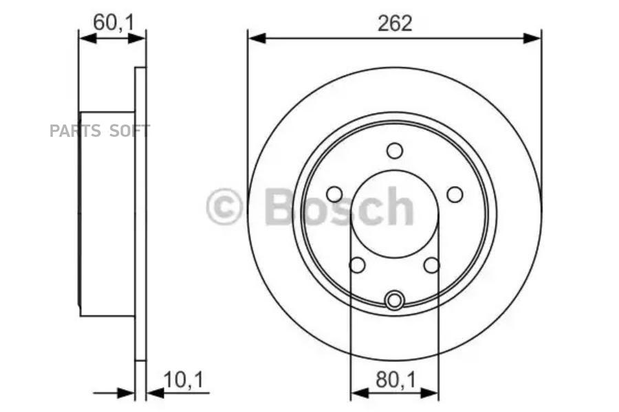 

Тормозной диск Bosch комплект 1 шт. 0986479R05