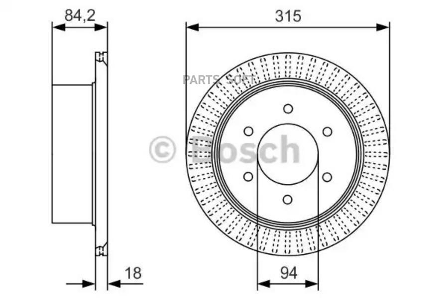 

Тормозной диск Bosch комплект 1 шт. 0986479C32