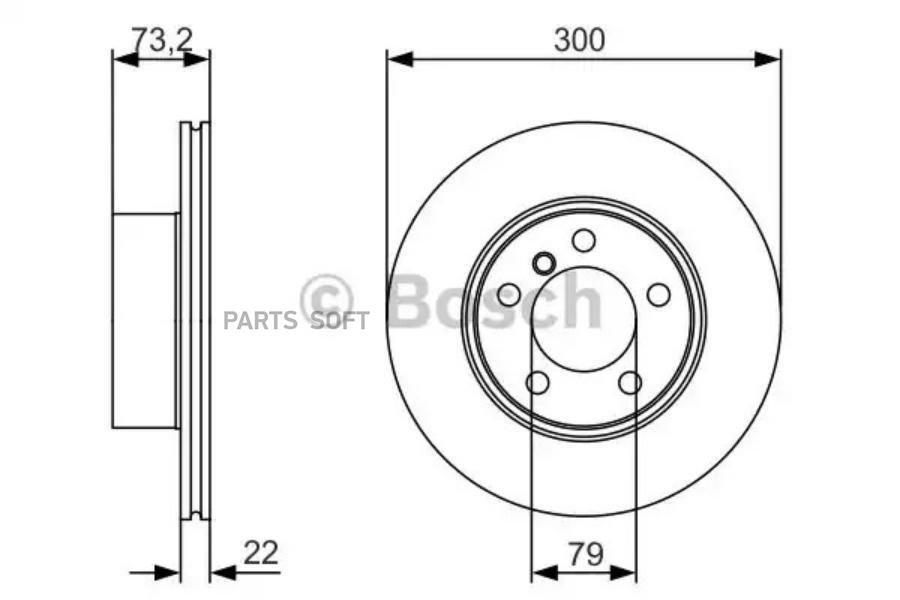 

Тормозной диск Bosch комплект 1 шт. 0986479A18