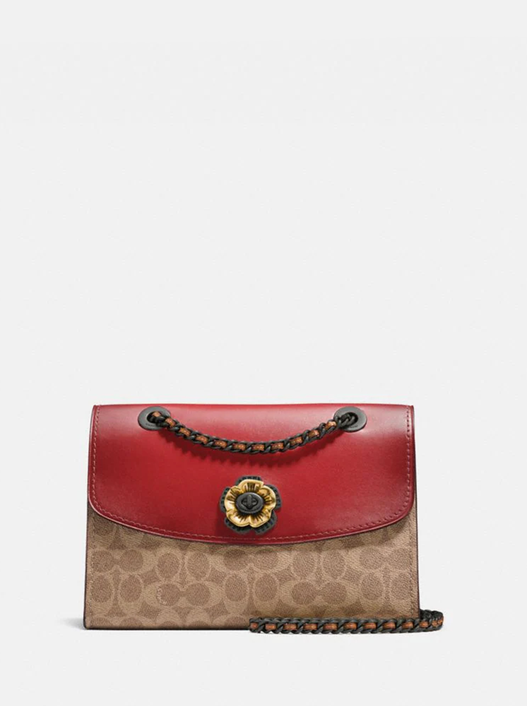 Сумка женская Coach Parker_CH0206 коричневаябелая 26610₽