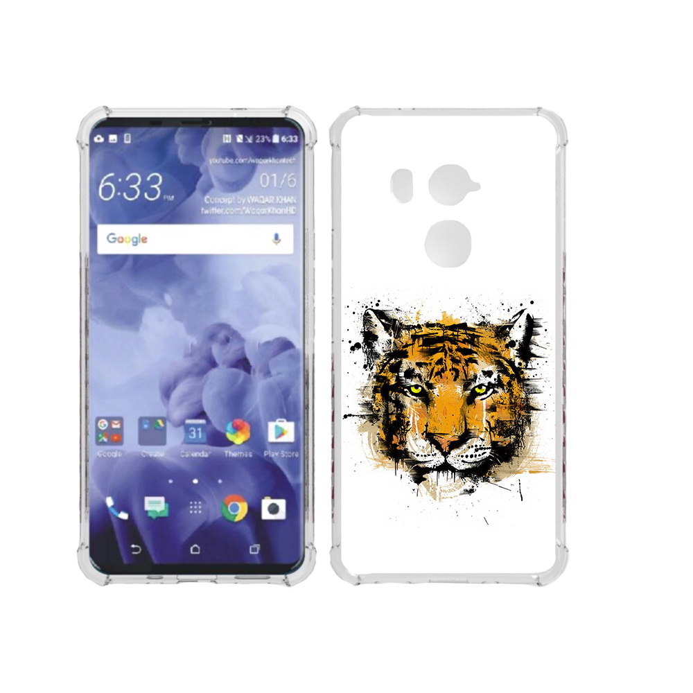 

Чехол MyPads Tocco для HTC U11 Plus тигруля, Прозрачный, Tocco