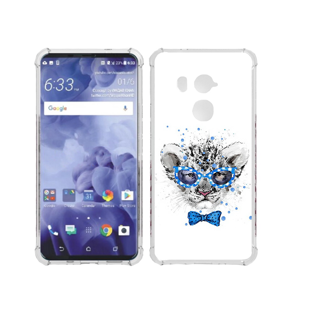 

Чехол MyPads Tocco для HTC U11 Plus тигренок с бабочкой, Прозрачный, Tocco