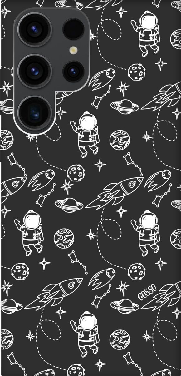 

Чехол на Samsung Galaxy S23 Ultra с 3D принтом "Space W" черный, Черный;белый, 158348
