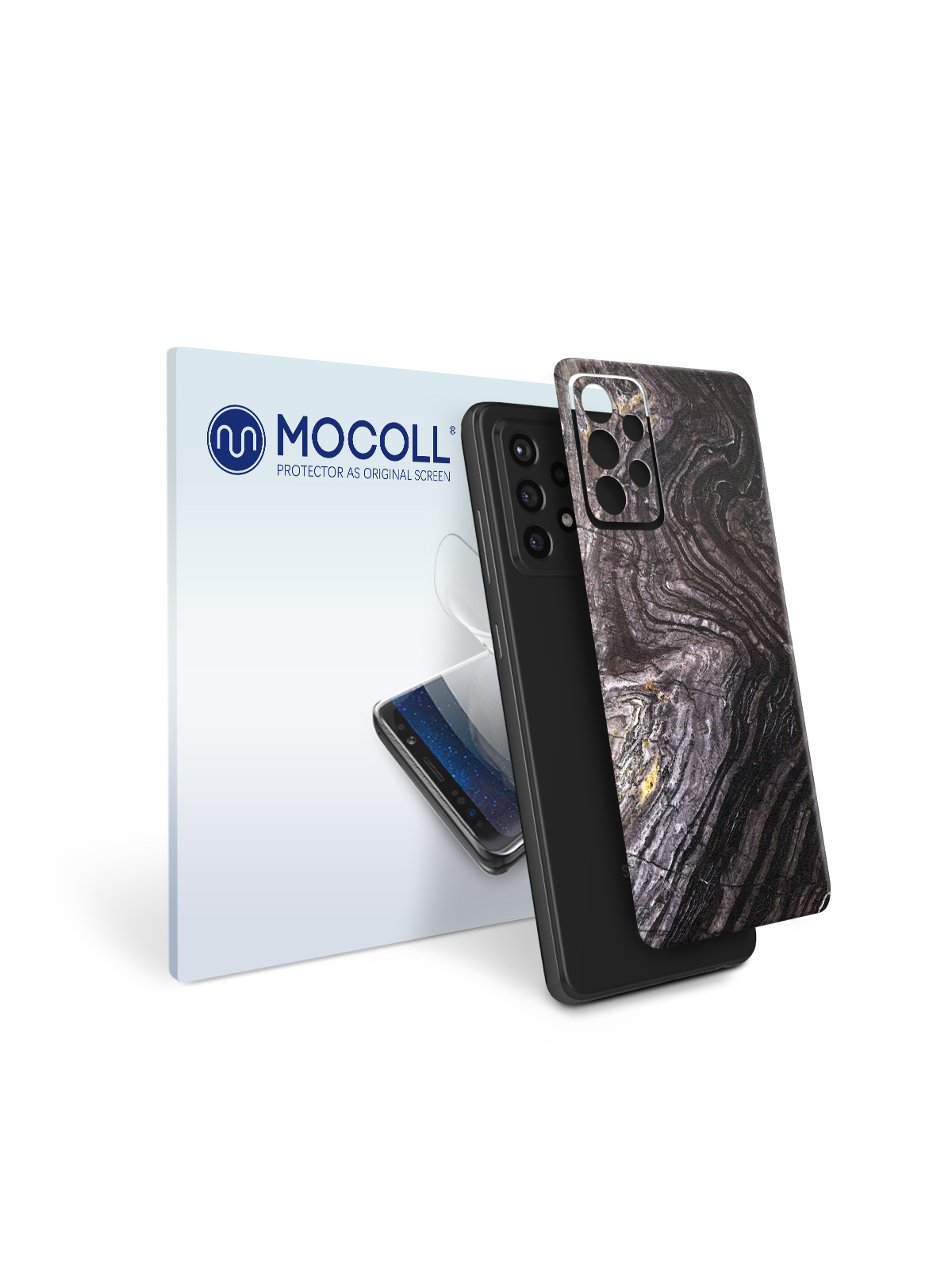 

Пленка защитная MOCOLL для задней панели Samsung Galaxy A72 5G Камень Черный