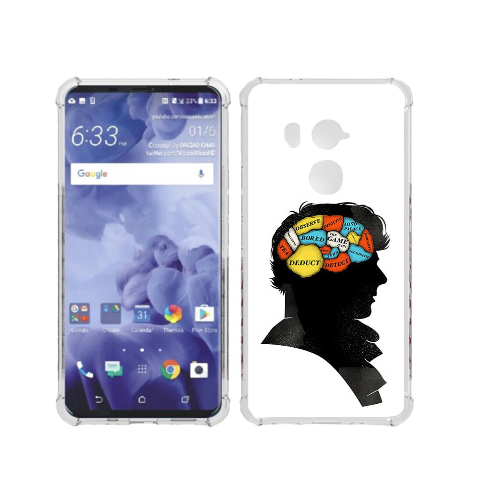

Чехол MyPads Tocco для HTC U11 Plus темный рисунок, Прозрачный, Tocco