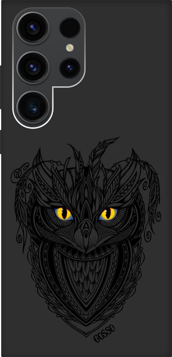 

Чехол на Samsung Galaxy S23 Ultra с 3D принтом "Grand Owl" черный, Черный;голубой, 158348