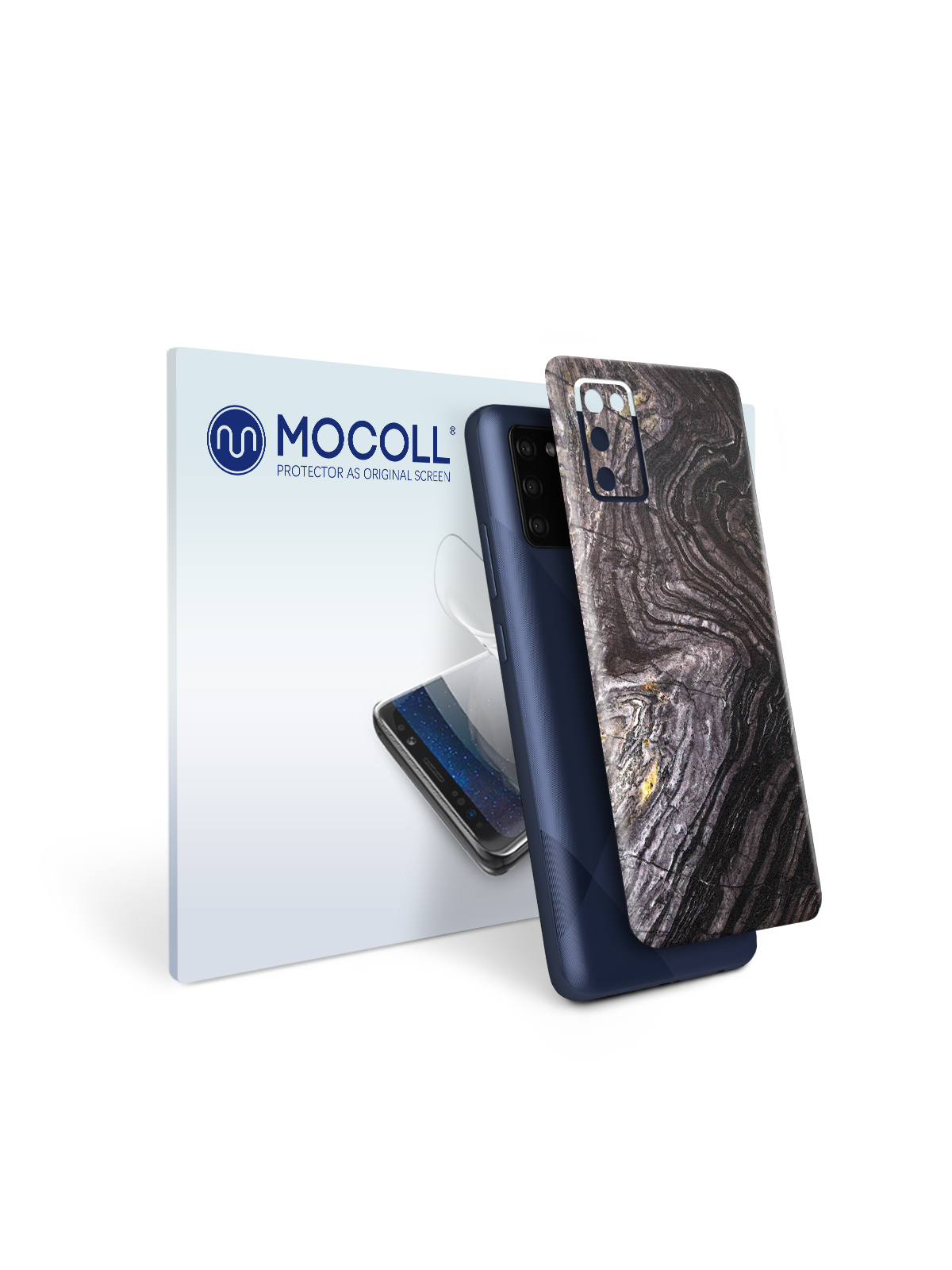 

Пленка защитная MOCOLL для задней панели Samsung Galaxy A02S Камень Черный