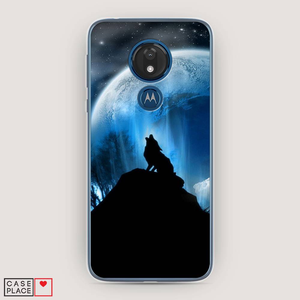

Чехол для Motorola Moto G7 "Волк 2", Синий;черный;белый, 241150-1