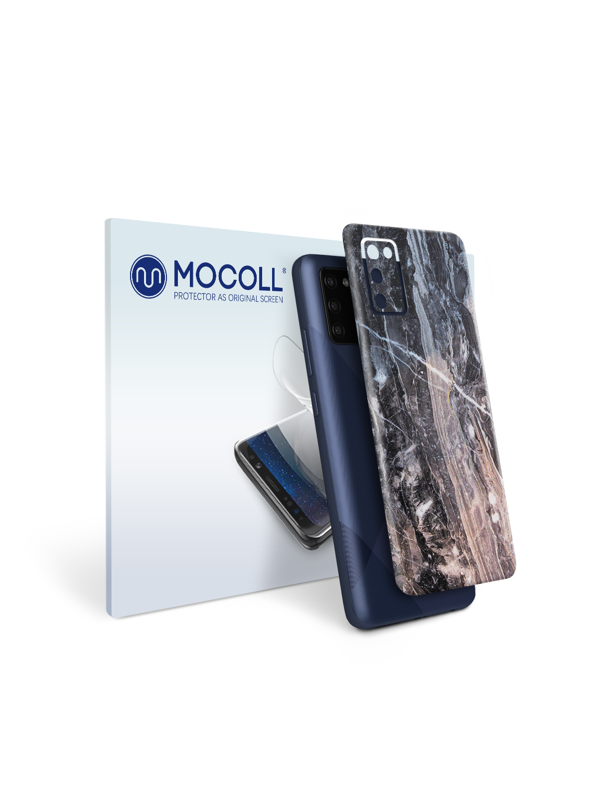 

Пленка защитная MOCOLL для задней панели Samsung Galaxy A02S Камень Серый