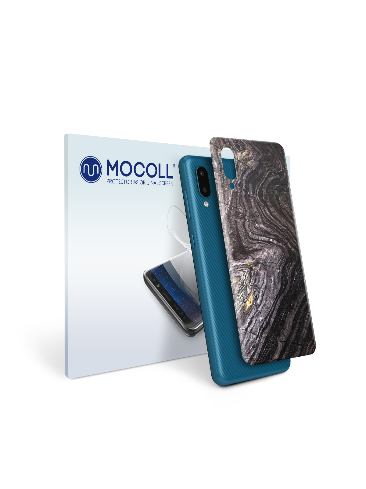 

Пленка защитная MOCOLL для задней панели Samsung Galaxy A02 Камень Черный
