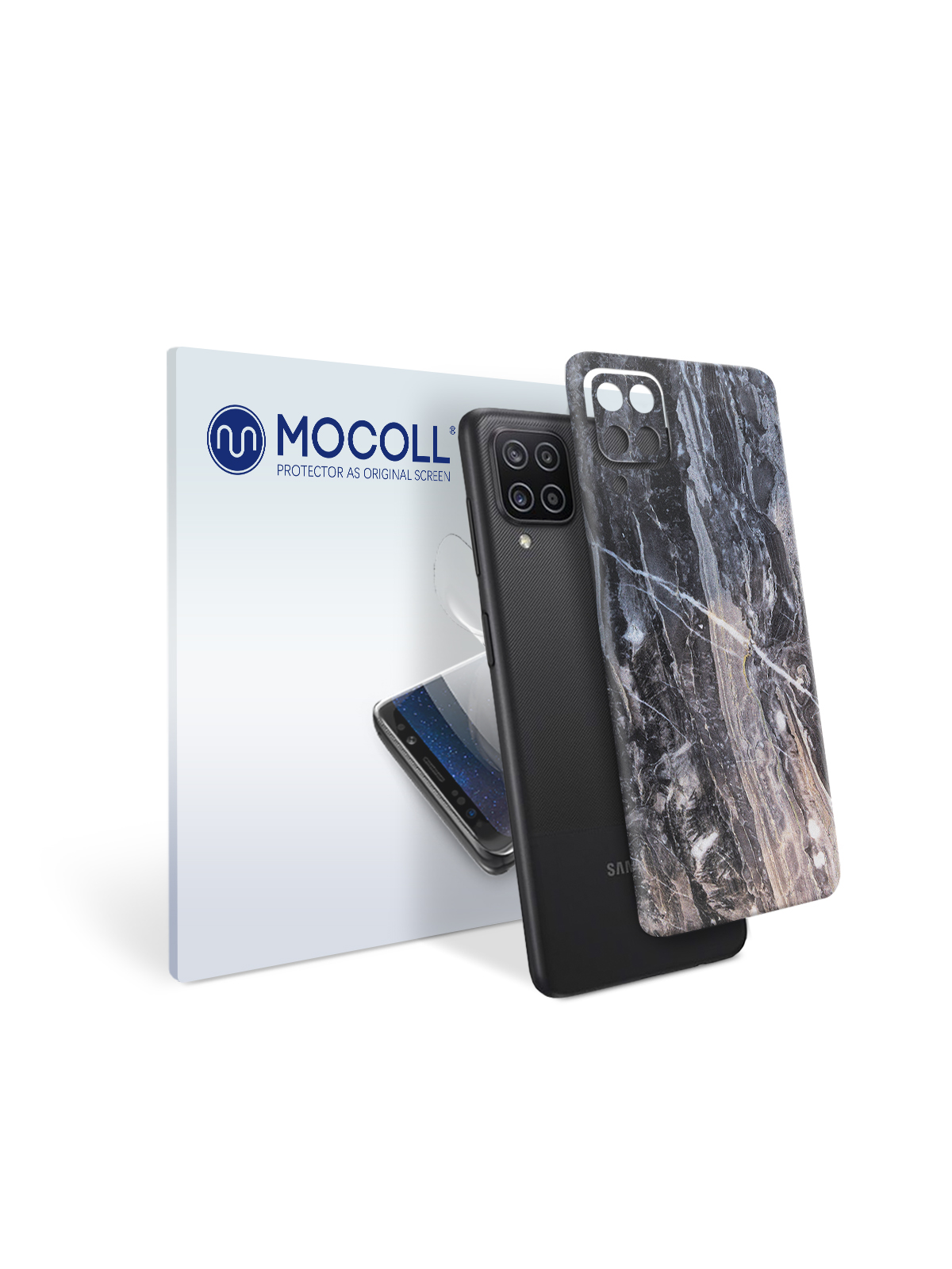 

Пленка защитная MOCOLL для задней панели Samsung Galaxy A12 Камень Серый