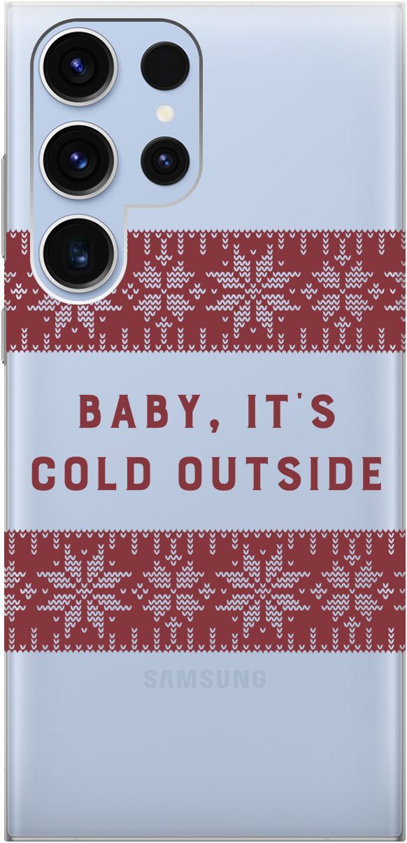 

Чехол на Samsung Galaxy S23 Ultra с 3D принтом "It's Cold" прозрачный, Прозрачный;красный, 158347