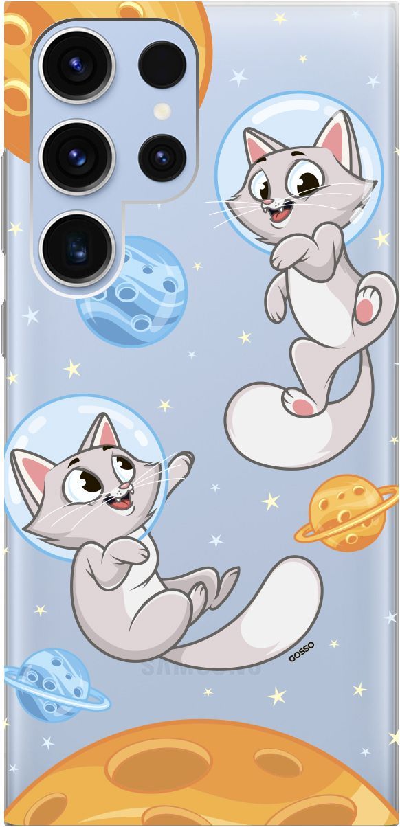 

Чехол на Samsung Galaxy S23 Ultra с 3D принтом "CosmoCats" прозрачный, Прозрачный;оранжевый, 158347