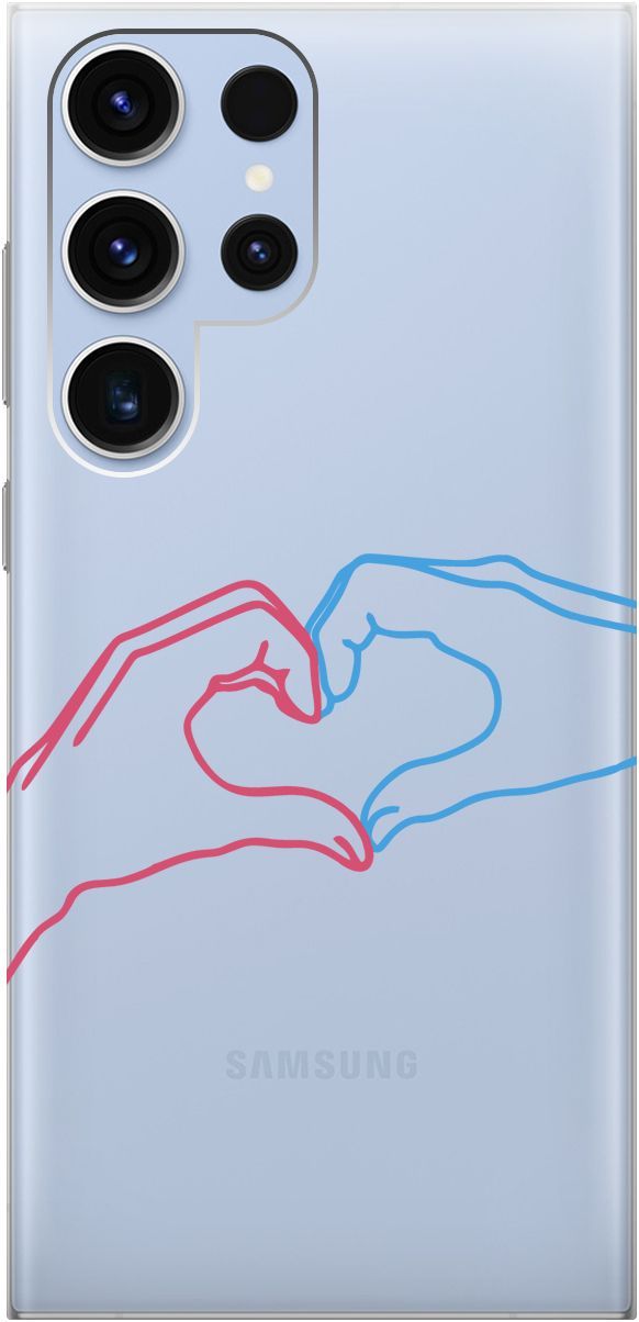

Чехол на Samsung Galaxy S23 Ultra "Fall in Love" прозрачный, Прозрачный;голубой, 158347