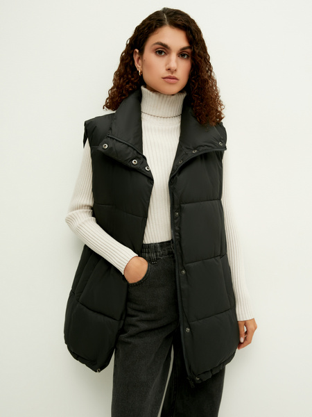 

Утепленный жилет женский ZARINA 2369403103 черный XS, 2369403103