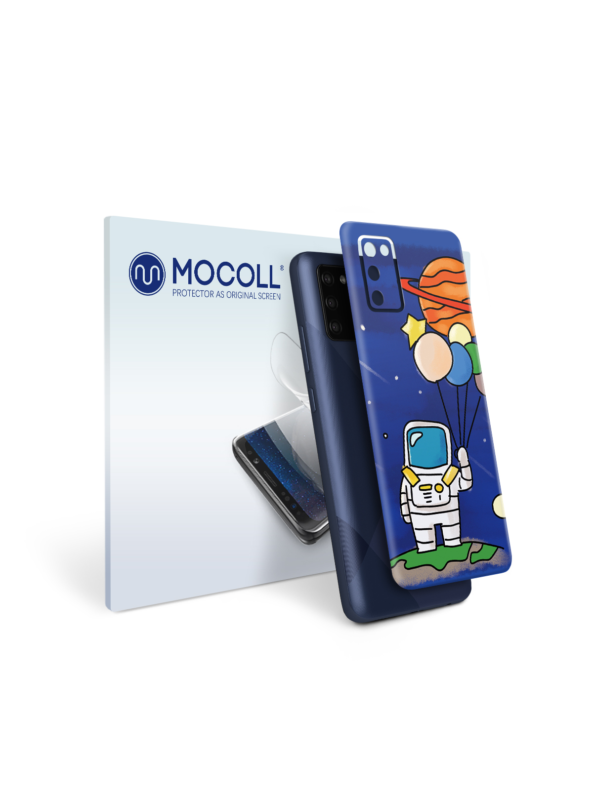 

Пленка защитная MOCOLL для задней панели Samsung Galaxy A02S Рисунок космонавт