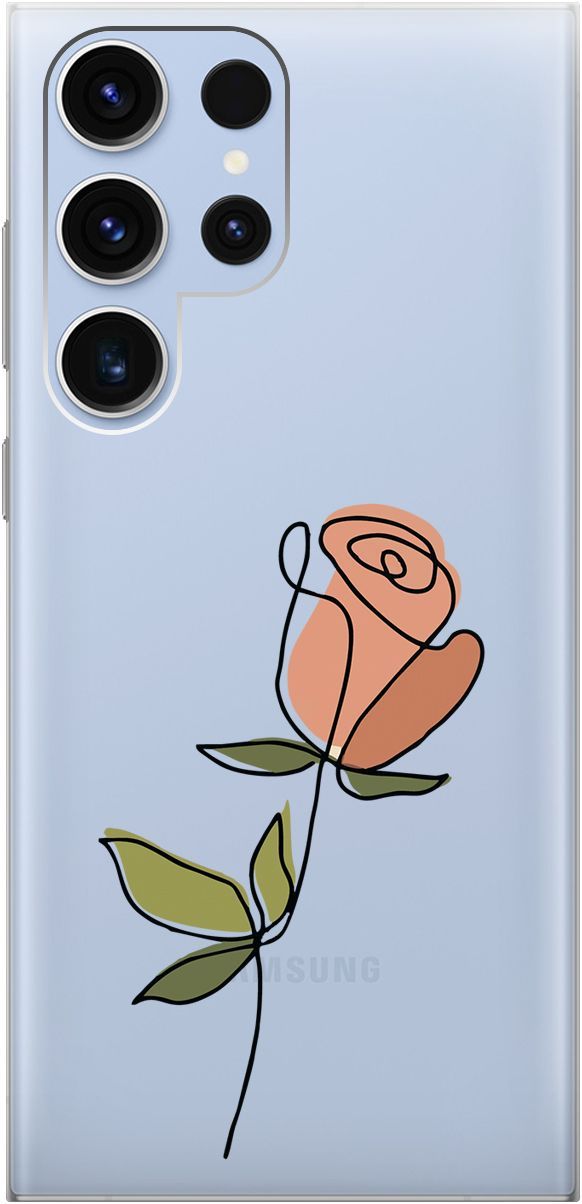 

Чехол на Samsung Galaxy S23 Ultra с 3D принтом "Rose" прозрачный, Прозрачный;зеленый, 158346