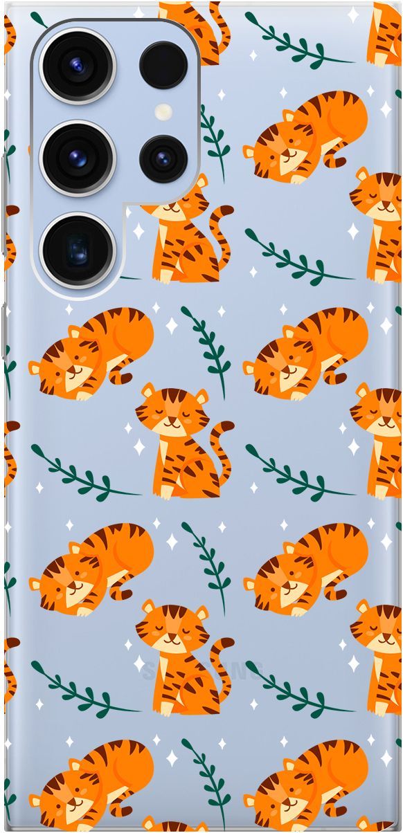 

Чехол на Samsung Galaxy S23 Ultra с 3D принтом "Tigers" прозрачный, Прозрачный;бежевый, 158346